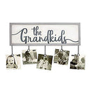 Mud Pie Grandkids Photo Holder Plaque Picture Frame, White/Gray - Brand New