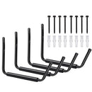 LUGO Heavy Duty Steel Storage Hooks, Wall Mounted Rack for Hanging (Black) - Like New
