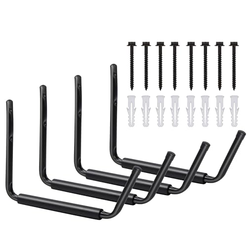 LUGO Heavy Duty Steel Storage Hooks, Wall Mounted Rack for Hanging (Black) - Like New