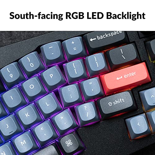 KEYCHRON Q8 WIRED MECHANICAL KEYBOARD VERSION QMK/VIA GATERON RED SWITCH - BLACK - Like New