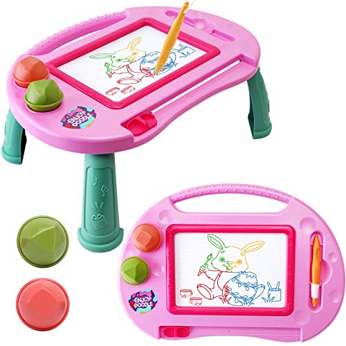 ALOTJOY Toys for 1-2 Year Old Girls; Magnetic Drawing Board; Doodle Board - Pink Like New