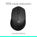 LOGITECH M330 SILENT WIRELESS MOUSE, 2.4GHZ WITH USB RECEIVER 910-004905 BLACK - Brand New