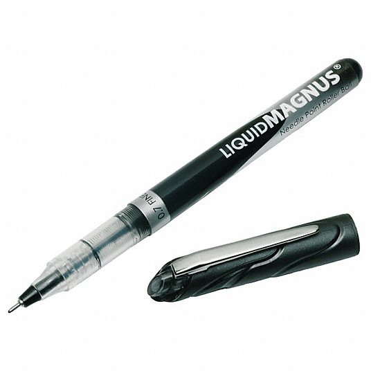 SKILCRAFT PEN: SKILCRAFT NEEDLEPOINT, BLACK INK, 0.5 MM CAPPED GRAY/CLEAR 12 PK - Brand New