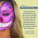 Blue Squid PRO Professional Face Painting Kit 12 Color Palette - B07T31FGYL - Brand New