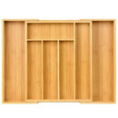 WELPSON EXPANDABLE DRAWER ORGANIZER FOR KITCHEN STORAGES, NATURAL WOOD - Like New