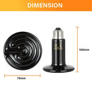 SIMPLY DELUXE SIMPLE DELUXE 50W CERAMIC HEAT REPTILE HEAT LAMP 50W BLACK - Like New