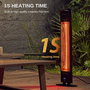 EAST OAK OUTDOOR PATT HEATER 1500W PORTABLE OUTDOOR HEATING TPH22002 - BLACK - Like New