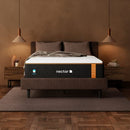 NECTAR PREMIER COPPER 14" FULL MATTRESS MEDIUM FIRM 5 LAYERS - WHITE/POLKA DOT - Brand New