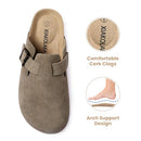 XIakolaka Women Suede Clogs Adjustable Buckle Slip On Home Clog Taupe Size 9 - Like New