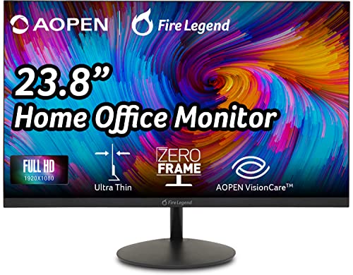 AOPEN BY ACER 24SA2Y BI 23.8" FULL HD 1920 X 1080 VA MONITOR ULTRA-THIN - BLACK - Like New