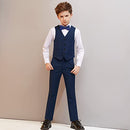 HappyPlanet Boys'5-Piece Slim Fit Dresswear Set with Shirt and Vest, 12 - Brand New