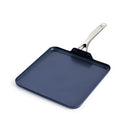 Blue Diamond 11" Diamond Infused Ceramic Nonstick Square Griddle Pan - Blue - Brand New
