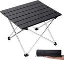GROPE PORTABLE CAMPING TABLE WITH ALUMINUM TOP - BLACK - Like New