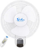 Simple Deluxe 16" Wall Mount Fan 3 Speed 3 Oscillating HIFANXWALLDIGIT16 - White - Like New