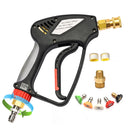 ANJIESENG SHORT PRESSURE WASHER GUN WITH 360 SWIVEL 5000 PSI / 10.5 GPM - BLACK - Like New