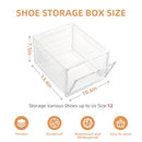 UNI HIMO SHOE ORGANIZER, THICK & STURDY MAGNETIC DOOR, 10 PACK - CLEAR - Like New