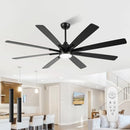 CJOY 84 Inch Ceiling Fan with Lights 8-Blade Reversible DC Motor DC1131-8B/84 - Like New