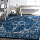 NULOOM TRADITIONAL MEDALLION VERONA AREA RUG SIZE 2.6 X 10 - DARK BLUE - Brand New