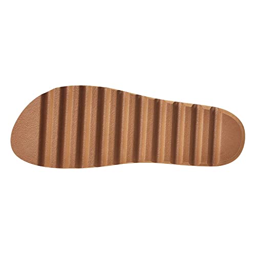 REEF CUSHION BLOOM HI WOMEN'S PLATFORM, VEGAN LEATHER X STRAP, SIZE 8 - NATURAL - Brand New