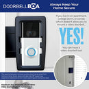 DoorbellBoa Anti-Theft Video Doorbell Door Mount No Tools or Installation Black - Like New