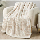 NOBLE HOUSE ALASKA FIELDS ULTRA WARM AND COZY 50" X 60" THROW - BEIGE - Like New