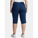 JUST MY SIZE WOMEN'S PLUS SIZE PULL ON STRETCH CAPRI - SIZE: 4X - HEARTPRINT - Like New