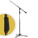HOLA! MUSIC MICROPHONE STAND TRIPOD BOOM ARM FLOOR ADJUSTABLE - BLACK - Like New