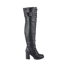 Milwaukee Riders Women Motorcycle Biker Knee High Laced Boots (8 M US) Black - Like New