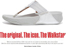 FITFLOP WOMEN'S WALKSTAR TOE-POST SANDAL WALKING SANDALS SIZE: WOMEN 7 - SILVER - Brand New