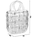 Unique Purse Vase for Flowers,11'' Handmade Thicken Bubbled Glass Bag Vases - Like New