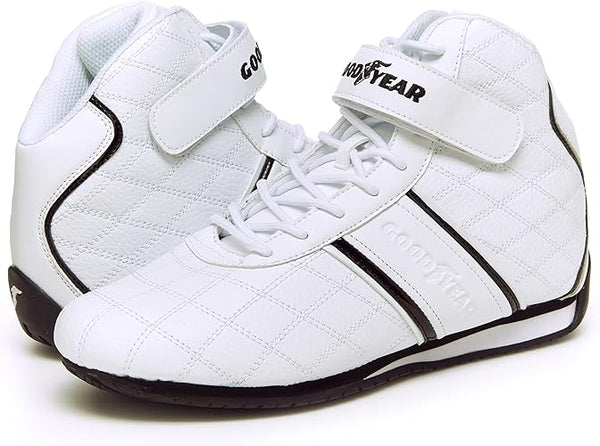 GOODYEAR MENS CLUTCH RACER SNEAKER - SIZE: MEN 11 - WHITE/BLACK - Brand New