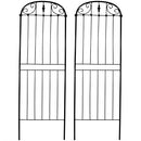 Sunnydaze 32" Traditional Decorative Outdoor Trellis, Set of 2, 784 - Black - Like New
