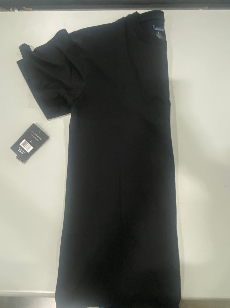 BLACK ICE PLAIN SHORT SLEEVES T-SHIRT, SIZE: MEN L - BLACK - Brand New