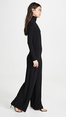 NORMA KAMALI WOMEN'S LONG SLEEVE TURTLENECK JUMPSUIT SIZE MEDIUM - BLACK - Brand New