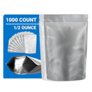 Loud Lock Mylar Bags 1000 Count 8" X 5" White/Clear - Flex Packaging - Brand New