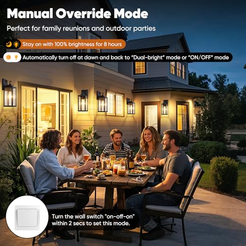 BESLOWE 14” UPGRADED MOTION SENSOR OUTDOOR WALL LIGHTS, BLACK, 2 PACK - Like New