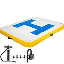VEVOR INFLATABLE FLOATING DOCK 6 X 5 FT DOCK PLATFORM 6" THICK - WHITE/YELLOW - Like New