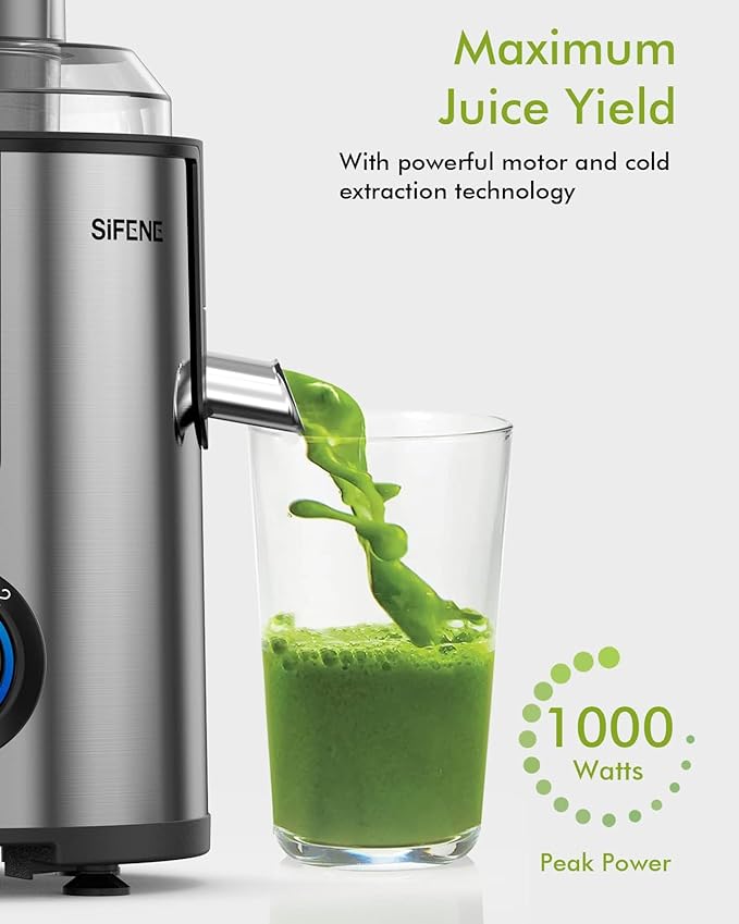 SiFENE Juicer Machine 3.2" Big Mouth 1000W Powerful SIF-518 - - Scratch & Dent