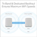 NETGEAR ORBI WHOLE HOME TRI-BAND WIFI 6 MESH NETWORK SYSTEM 1 SATELLITE EXTENDER - Like New
