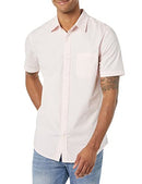 AEM20109SS22 MEN'S SLIM-FIT SHORT-SLEEVE POPLIN SHIRT MEN XL PINK - Brand New