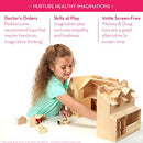 Melissa & Doug Fold & Go Wooden Dollhouse 2 Play Figures 11 Pieces B000067BID - Brand New