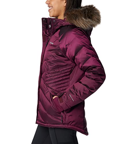 COLUMBIA WOMEN'S LAY D DOWN III JACKET, MARIONBERRY LIQUIFIED SHEEN, SIZE XL - Brand New
