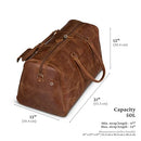 HIDES 50L Tourist Leather Duffle Bag Handcrafted Companion (Saddle Brown) - Brand New