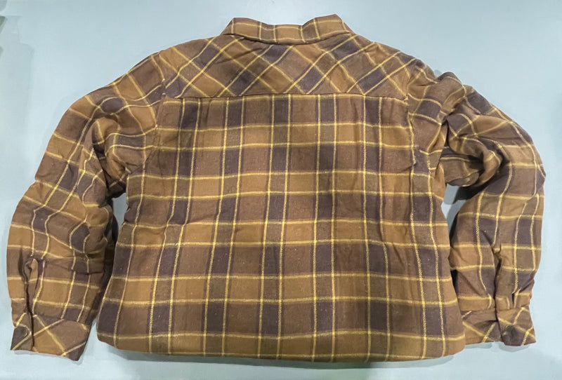 RUDOLPH MEN'S FLANNEL SHERPA-LINED SHIRT JACKET - SIZE: MEN 2XL - MUSTARD - Like New