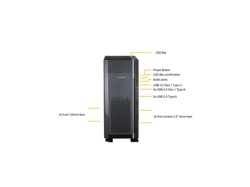 SUPERMICRO GPU/CAD 3D Design Workstation, AMD Threadripper PRO 32-Core 64-Thread