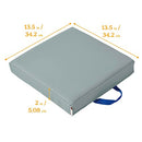 ECR4KIDS SOFTZONE FLOOR CUSHIONS SQUARE FLEXIBLE SEATING GRAY 6-PIECE - GRAY - Like New