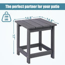 LZRS ADIRONDACK OUTDOOR SIDE TABLE V-SQUARETABLE-GR - GRAY - Like New