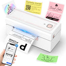 HOOROLA BLUETOOTH THERMAL LABEL PRINTER 4X6 SHIPPING LABEL PRINTER - WHITE - Like New
