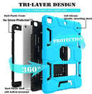 CCMAO CASE FOR IPAD 9TH GENERATION, 2021/2020/2019 WITH KICKSTAND - BLUE/BLACK - Brand New