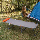 PORTAL Adjustable Portable Camping Cot 4 Positions PR-BD530-117 - Gray/Orange - Like New
